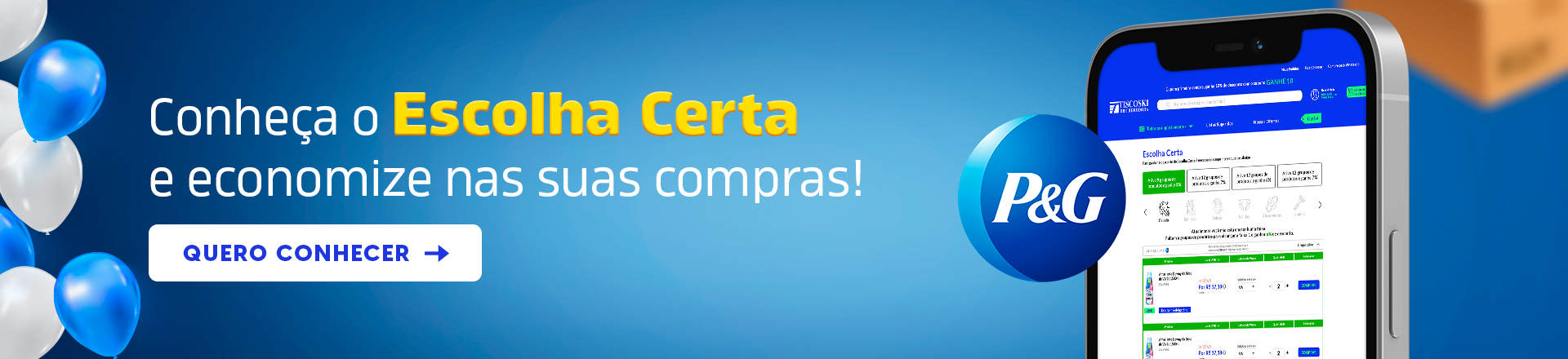 Clique no banner para conhecer o Escolha Certa e economizar nas suas compras!