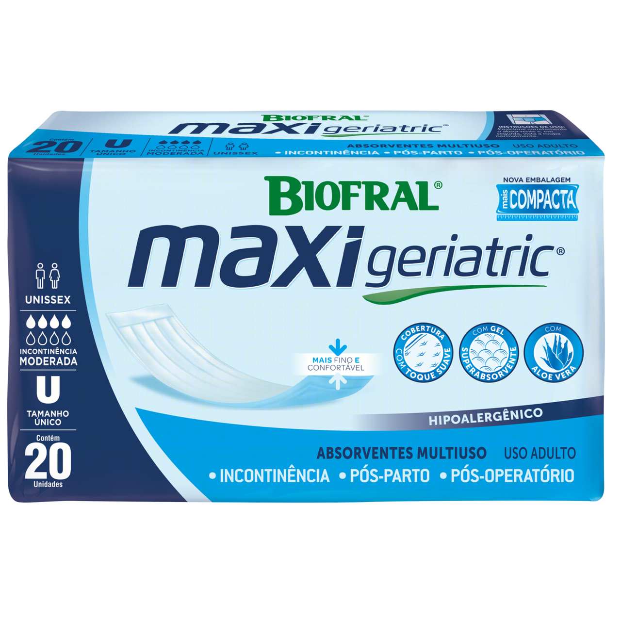 ABSORVENTE BIOFRAL MAXI GERIÁTRICO ADULTO COM 20 UNIDADES                                           