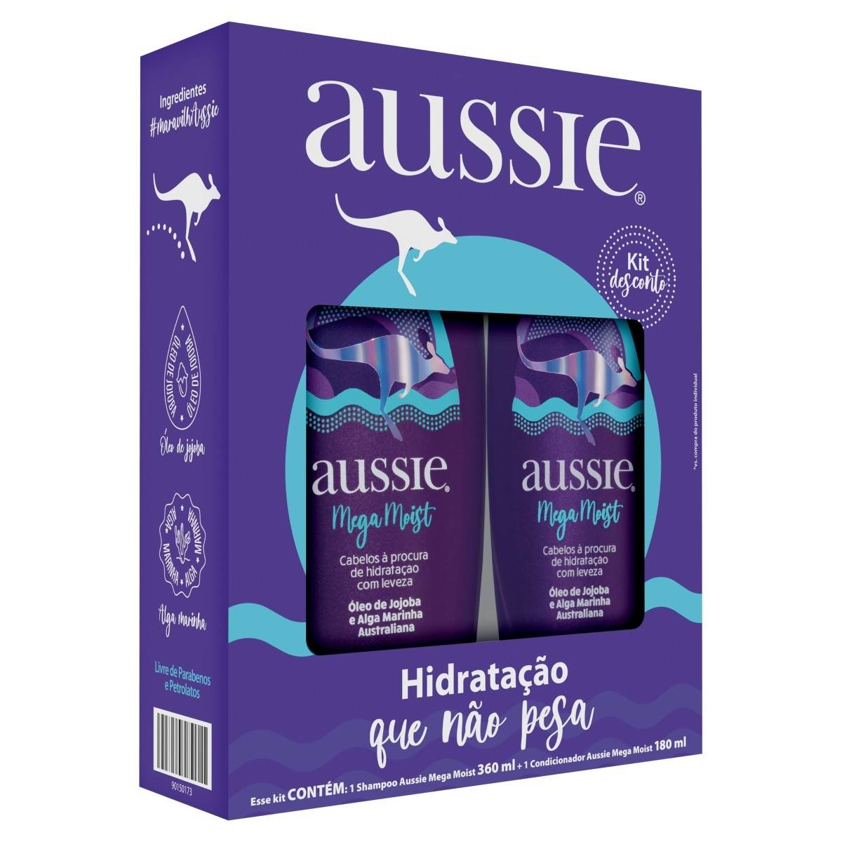 KIT SH.360ML+CD.180ML AUSSIE MEGA MOIST                                                             