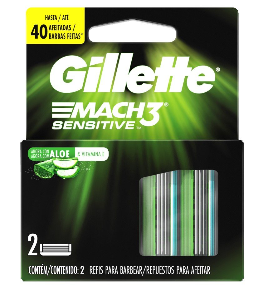 CARGA MACH3 SENSITIVE GILLETTE 2 UNIDADES                                                           