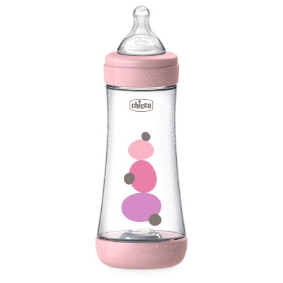 MAMADEIRA PERFECT 5 ROSA FLUXO RAPIDO CHICCO 300ML                                                  