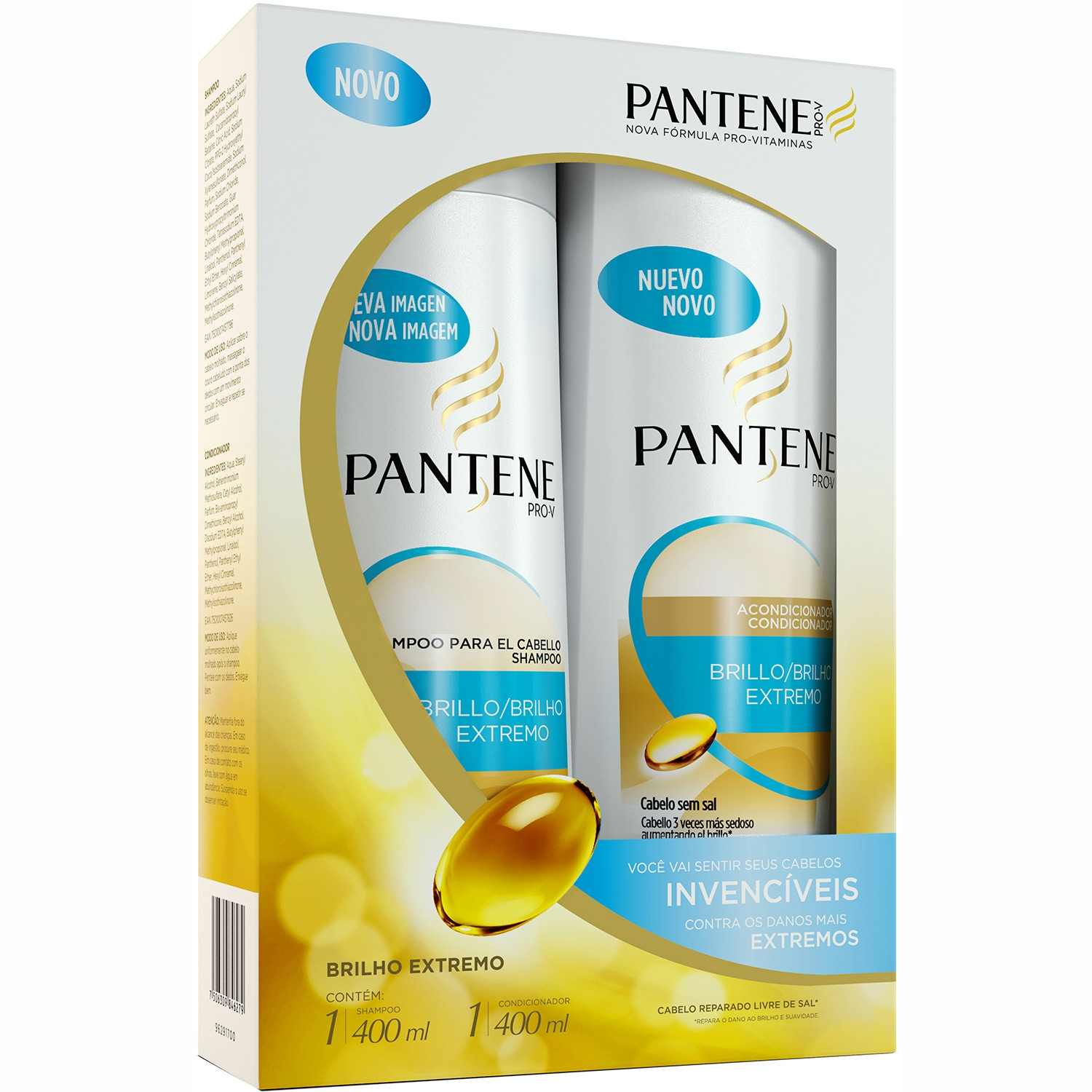 KIT PANTENE BRILHO EXTREMO SHAMPOO 400ML + CONDICIONADOR 175ML                                      