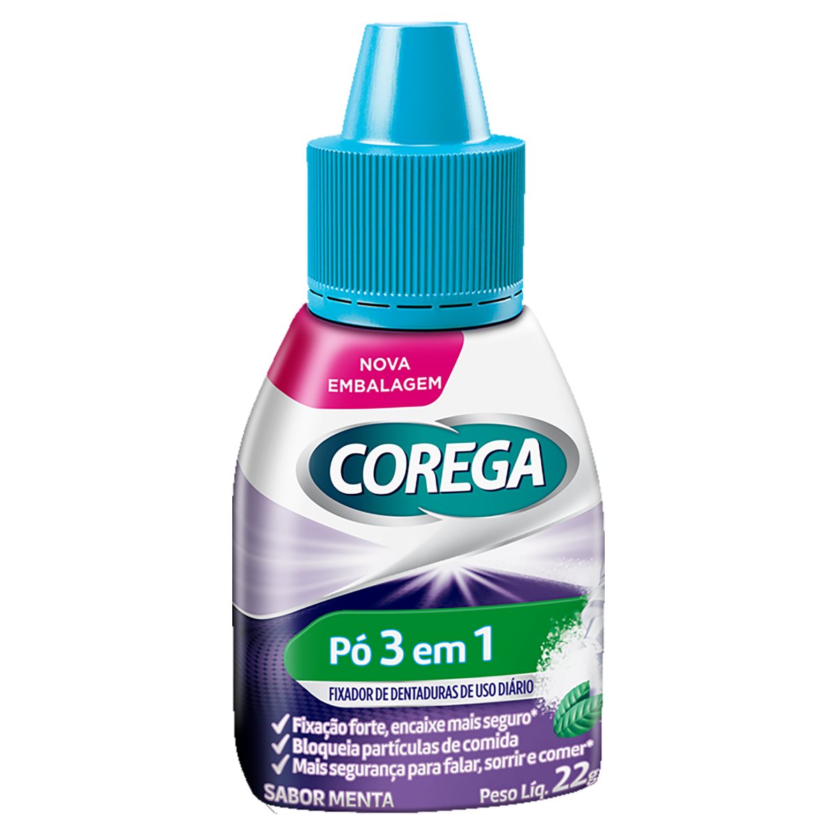 FIXADOR DE DENTADURA PÓ MENTA COREGA FRASCO 22G                                                     