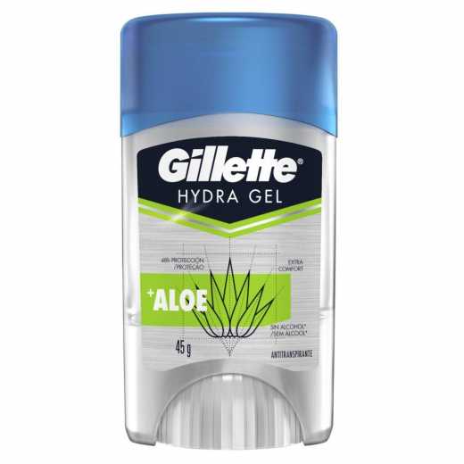 ANTITRANSPIRANTE GILLETTE HYDRA GEL + ALOE 45G                                                      