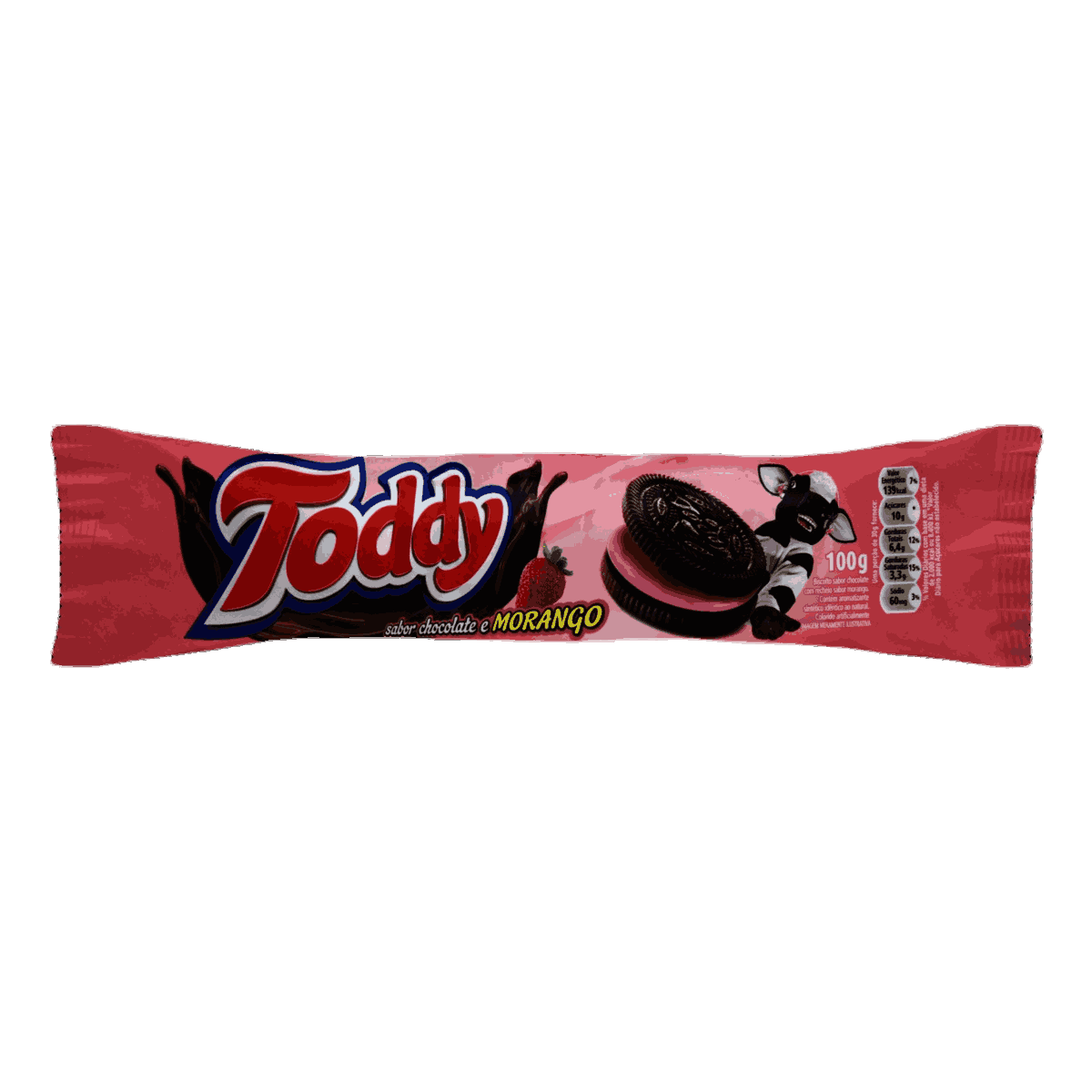 BISC.TODDY RECHEADO CHOCO.C/MORANGO 100GR                                                           