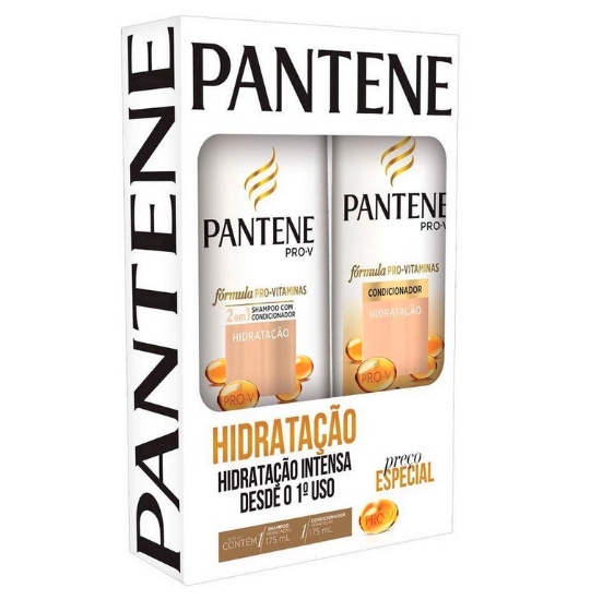 KIT SHAMPOO + CONDICIONADOR PANTENE HIDRATAÇÃO 175ML                                                