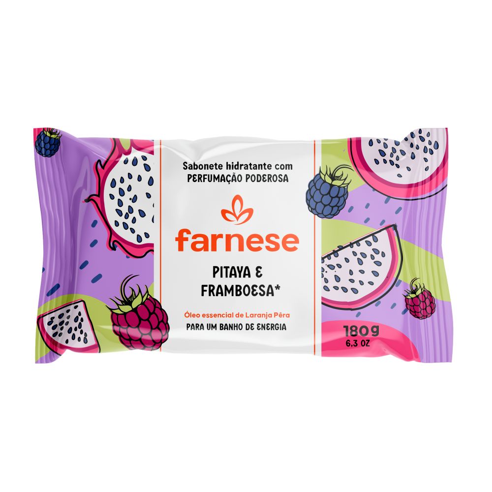 SABONETE FARNESE PITAYA E FRAMBOESA 180GR                                                           