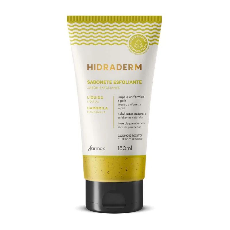 SABONETE LIQUIDO ESFOLIANTE HIDRADERM CAMOMILA 180ML                                                