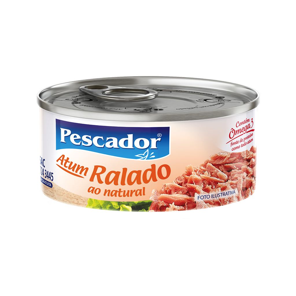 ATUM PESCADOR RALADO AO NATURAL LT 140GR                                                            