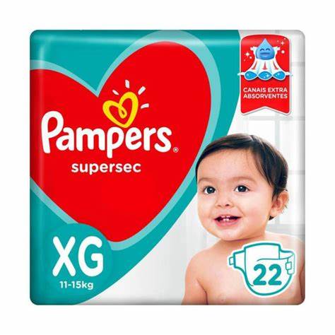 FRALDA PAMPERS SUPERSEC XG PACOTAO C 22 UNIDADES                                                    