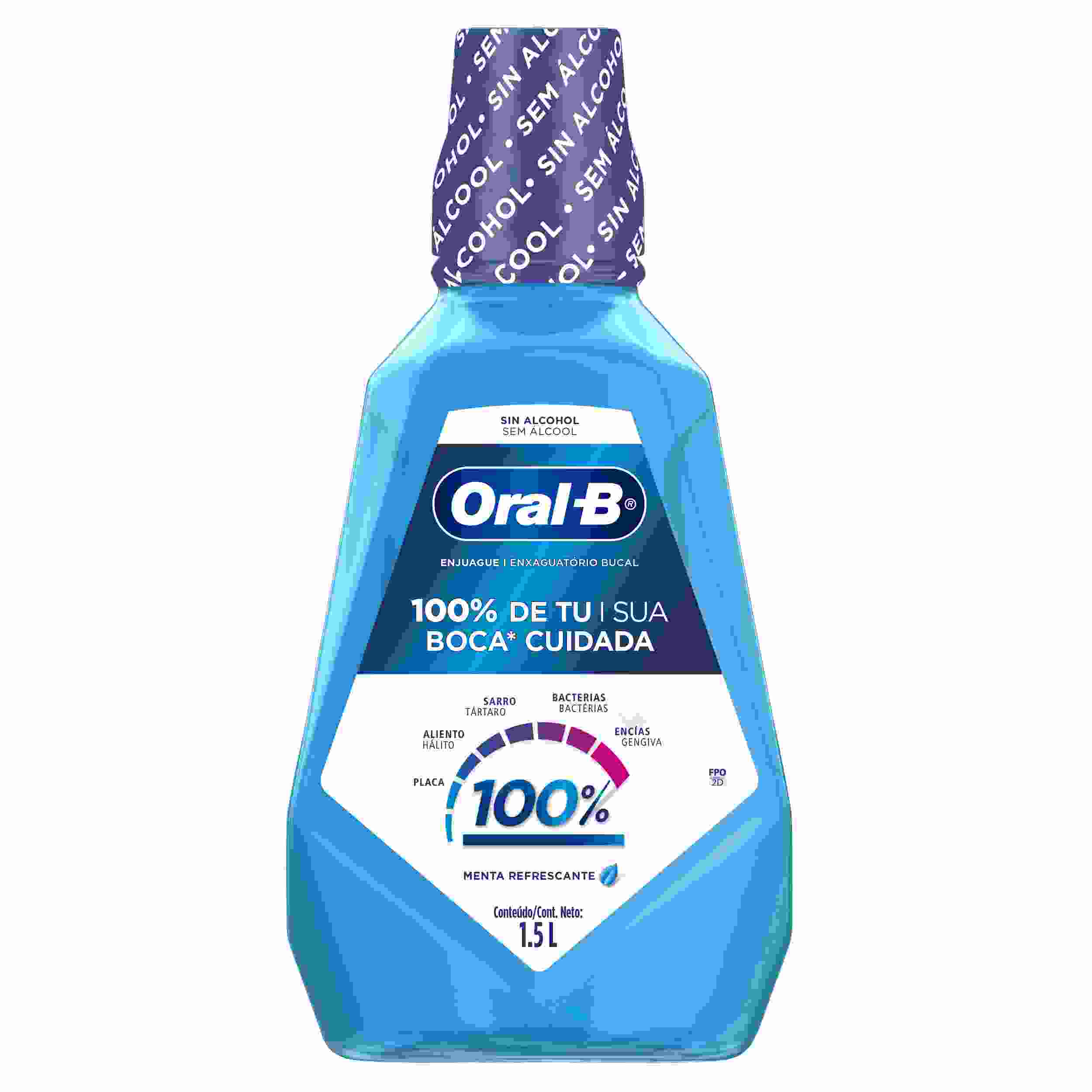 ANTISSÉPTICO ORAL-B 100% 1500ML                                                                     