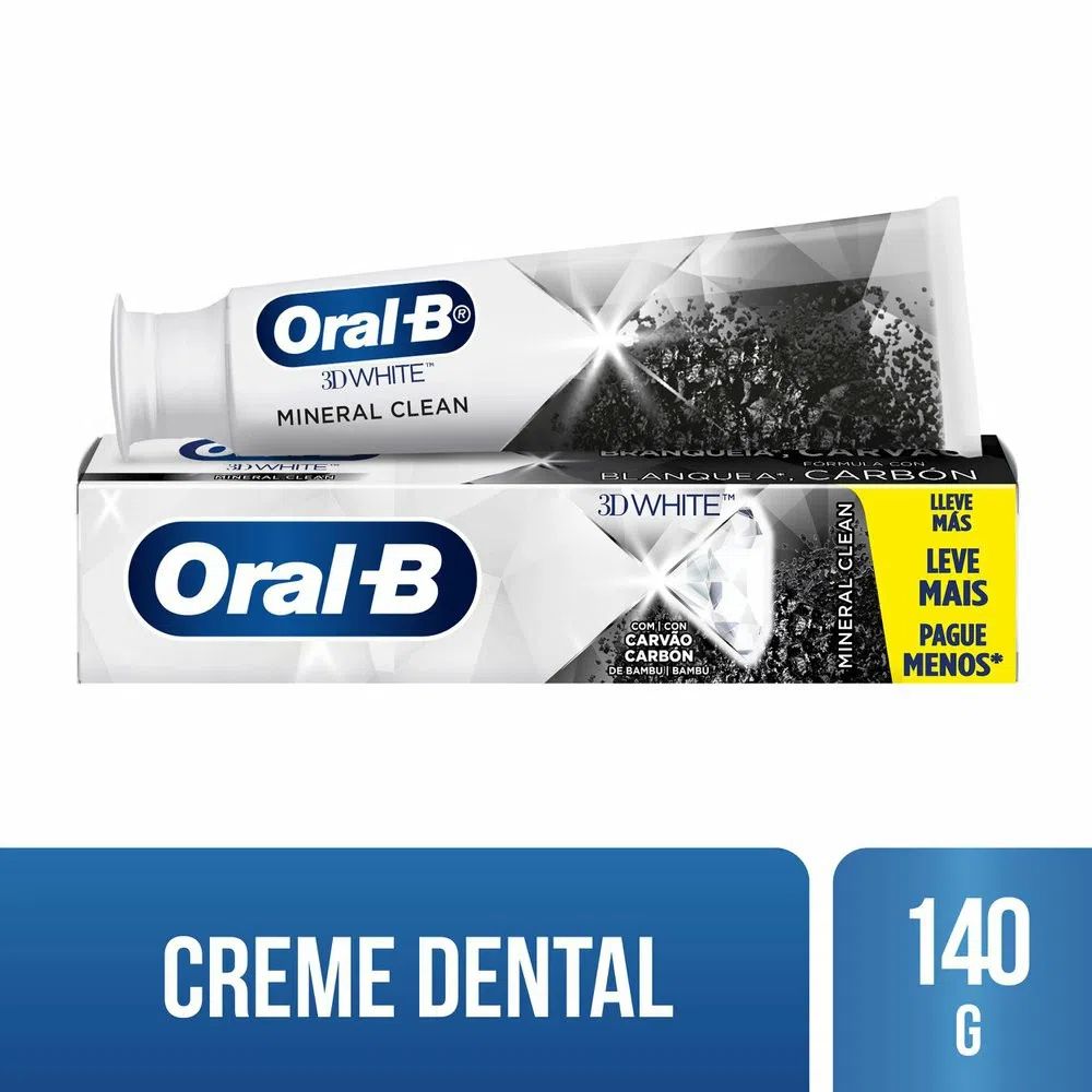 CREME DENTAL ORAL B 3D MINERAL CLEAN COM 140G                                                       