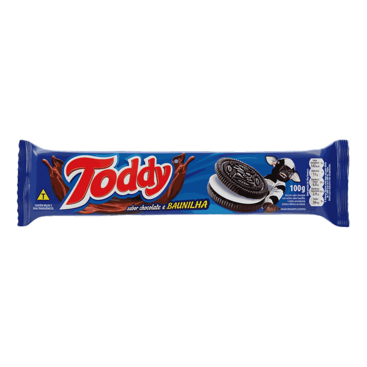 BISC.TODDY RECHEADO CHOCO.C/BAUNILHA 100GR                                                          