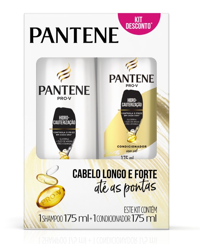 KIT SHAMPOO + CONDICIONADOR PANTENE HIDRO-CAUTERIZAÇÃO 175ML                                        