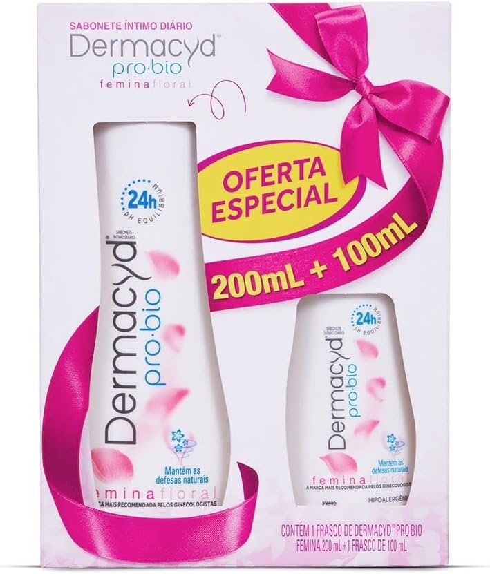 KIT SABONETE INTIMO DERMACYD FEMINA 200ML 100ML                                                     