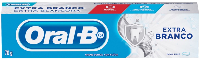 CREME ORAL-B EXTRA BRANCO 70G                                                                       