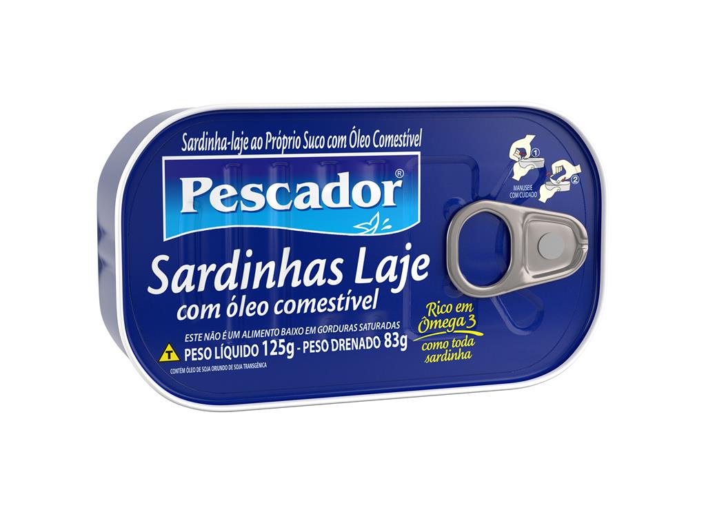 SARDINHA LAJE PESCADOR EM ÓLEO 125G                                                                 