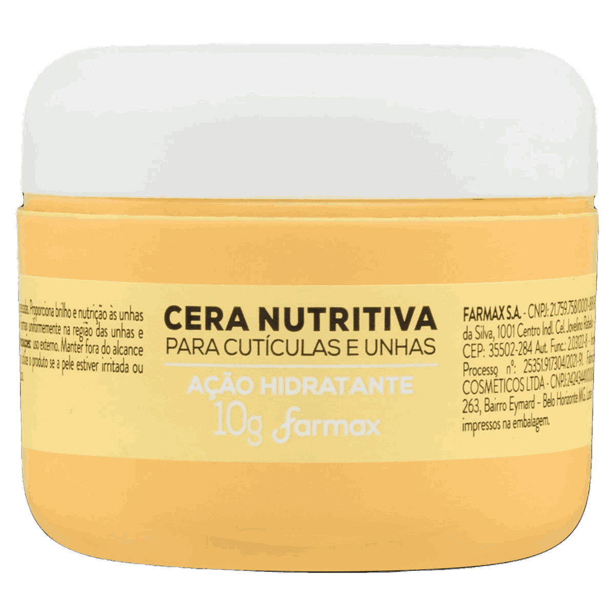 CERA NUTRITIVA PARA CUTÍCULAS E UNHAS FARMAX 10G                                                    