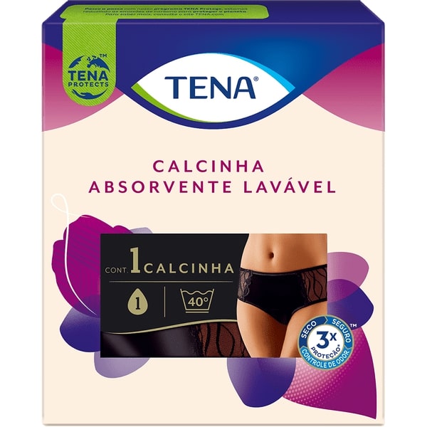 CALCINHA ABS.TENA LAVAVEL PRETA P C/1UN                                                             