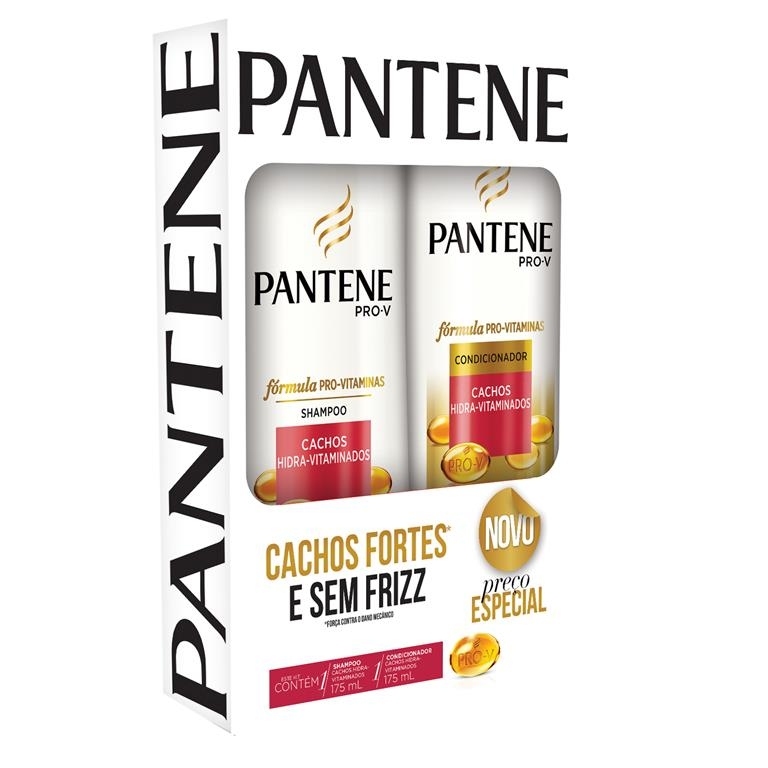 KIT SHAMPOO + CONDICIONADOR PANTENE CACHOS HIDRO-VITAMINADOS 175ML                                  