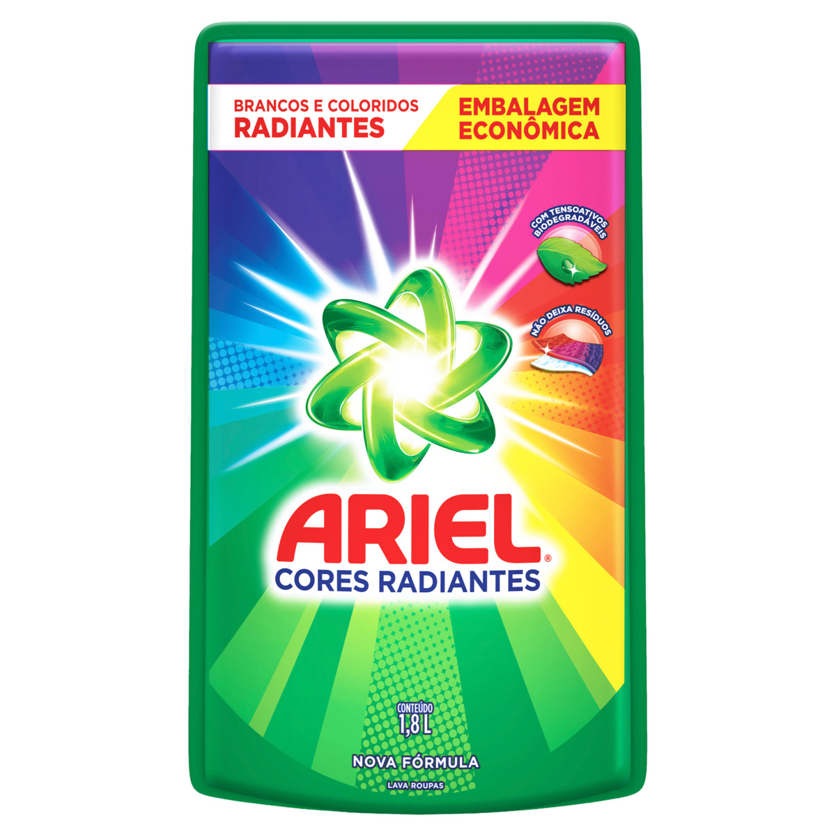 DETERGENTE LIQUIDO ARIEL CORES RADIANTES REFIL 1800ML                                               