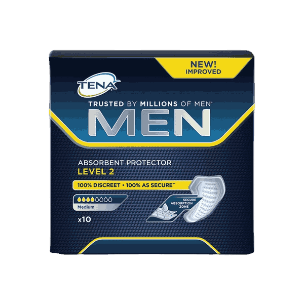 ABSORVENTE TENA MEN LEVEL 2 MEDIUM COM 10 UNIDADES                                                  