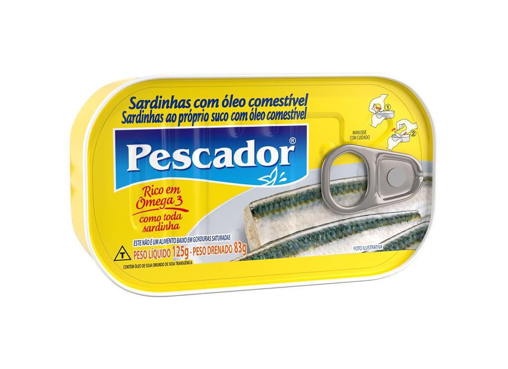 SARDINHA PESCADOR EM ÓLEO 125G                                                                      