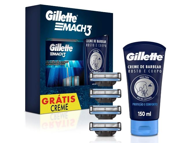 KIT MACH3 4CT + GTS CREME DE BARBEAR                                                                