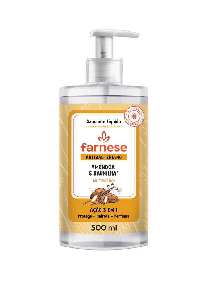 SABONETE LIQ.FARNESE ANTIBAC.JASMIM E LIRIO 500ML                                                   