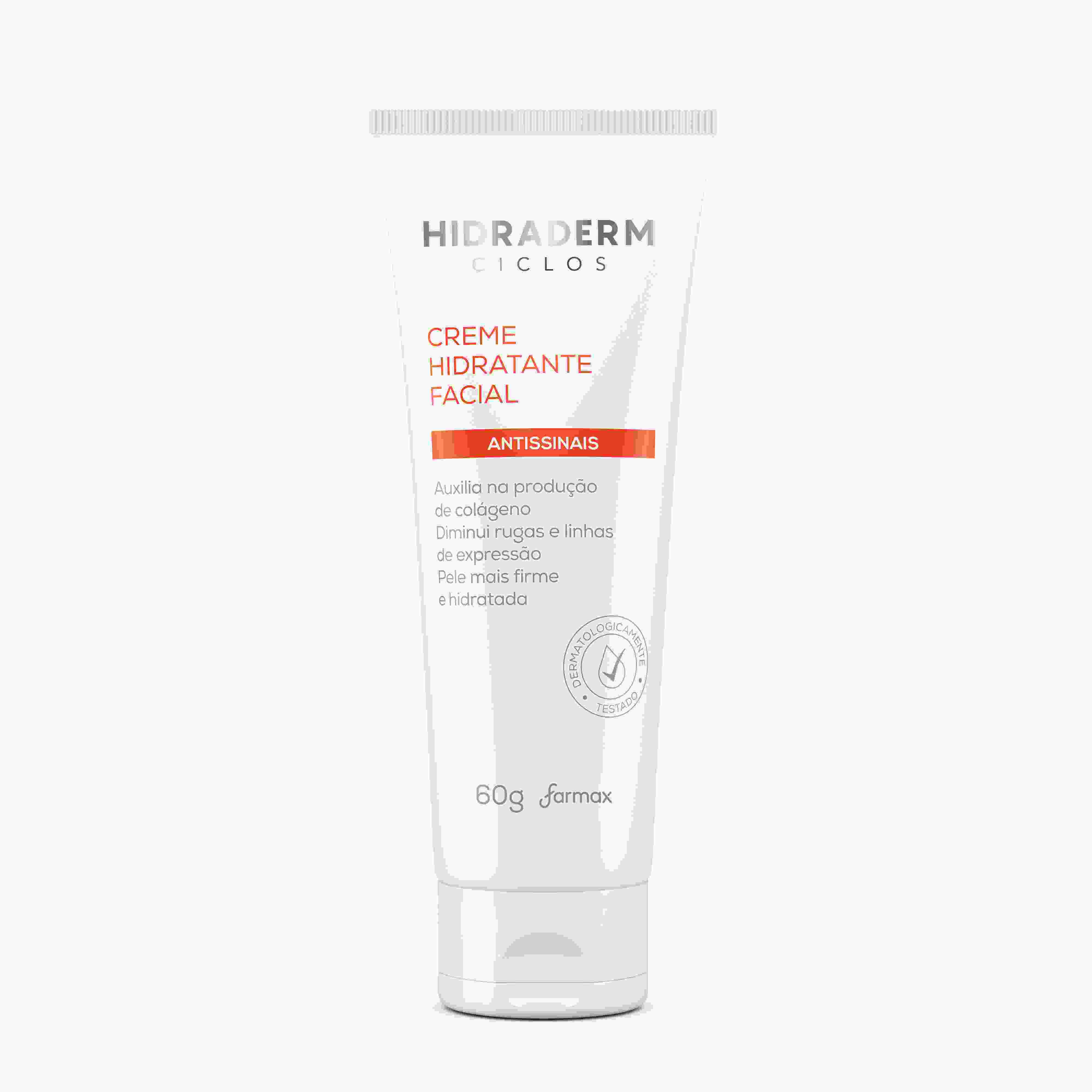 CREME HIDRATANTE FACIAL ANTISSINAIS HIDRADERM CICLOS  60G                                           