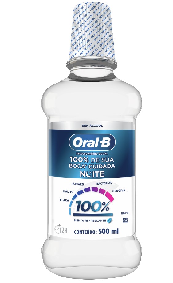 ANTI-SEP.ORAL-B 100% NOITE 500ML                                                                    