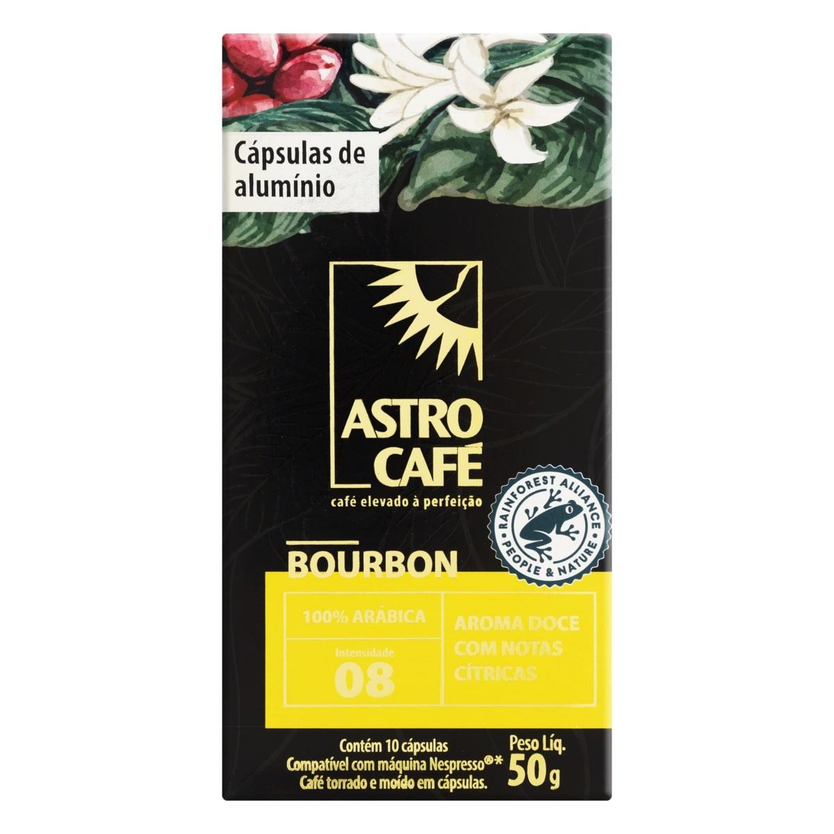 CAFE CAPSULA ASTRO BOURBON 50GR C/10                                                                