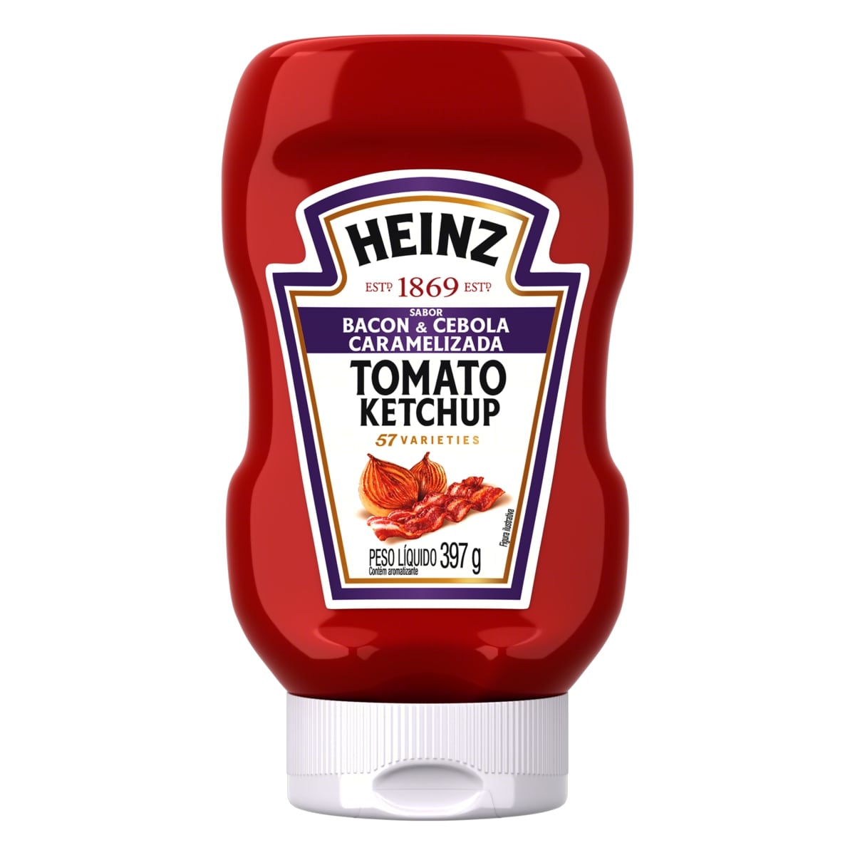 KETCHUP BACON E CEBOLA CARAMELIZADA HEINZ 397G                                                      