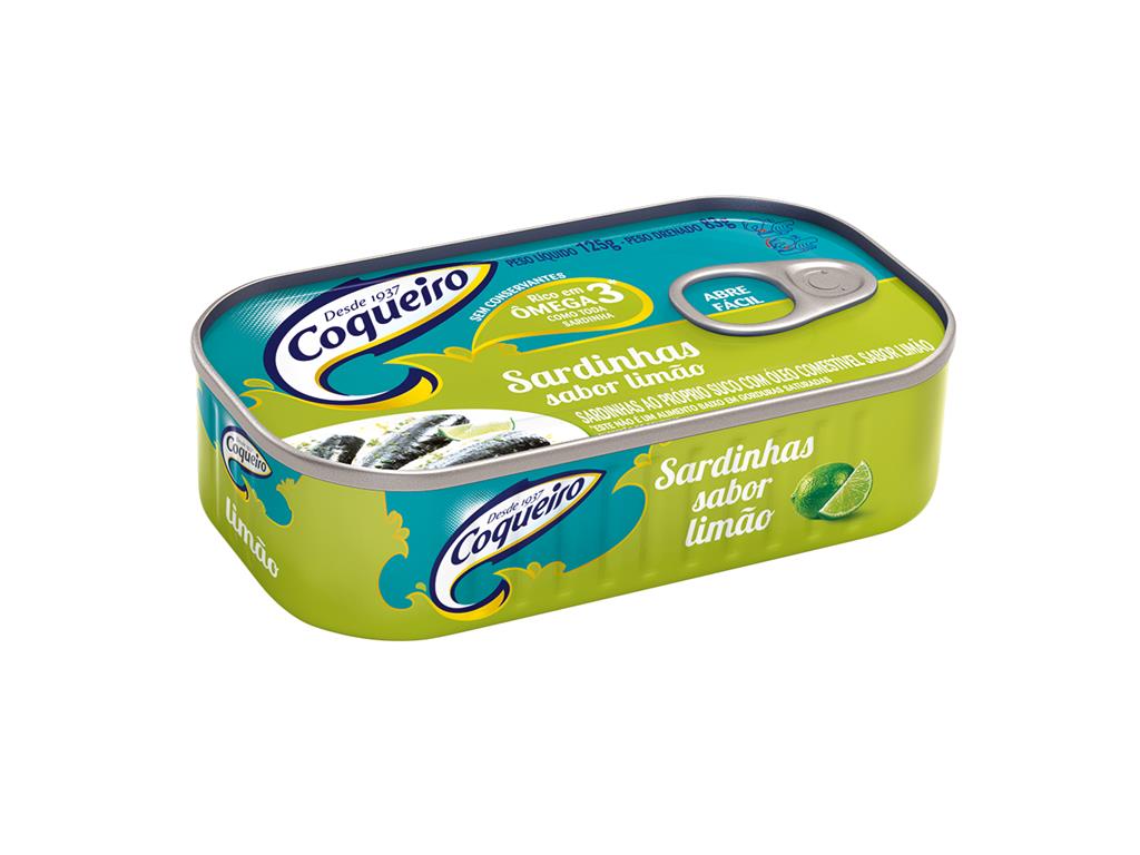SARDINHA SABOR LIMÃO COQUEIRO LATA 125G                                                              image number null