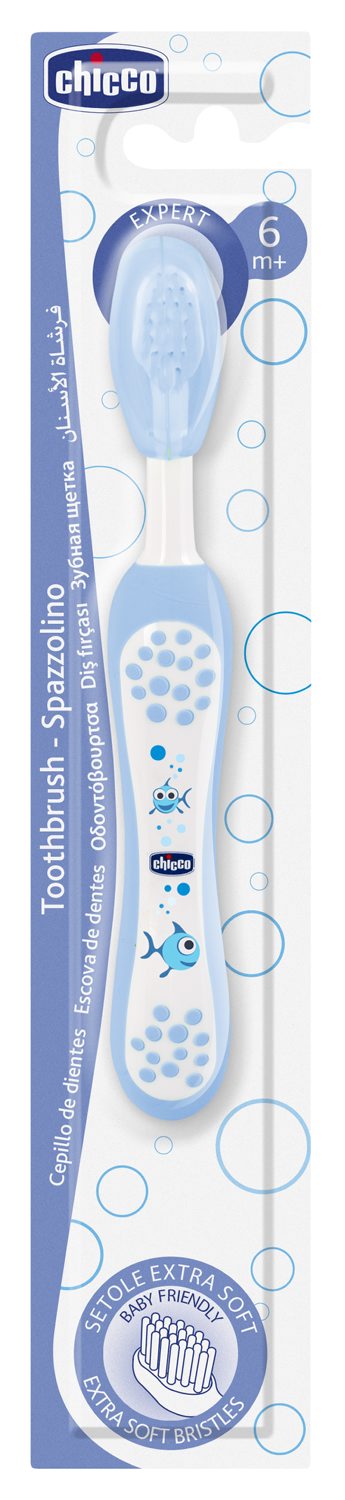 ESCOVA CHICCO PRIMEIROS DENTES DE LEITE AZUL                                                        