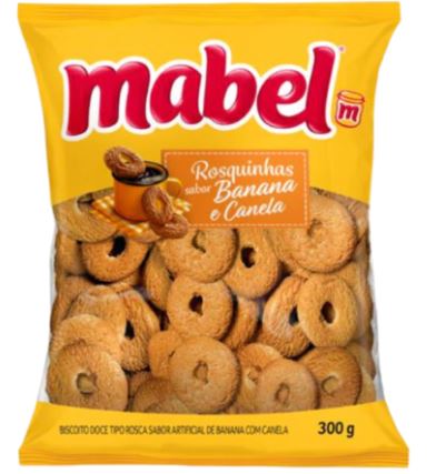 BISCOITO MABEL ROSQUINHA BANANA E CANELA 300G                                                       