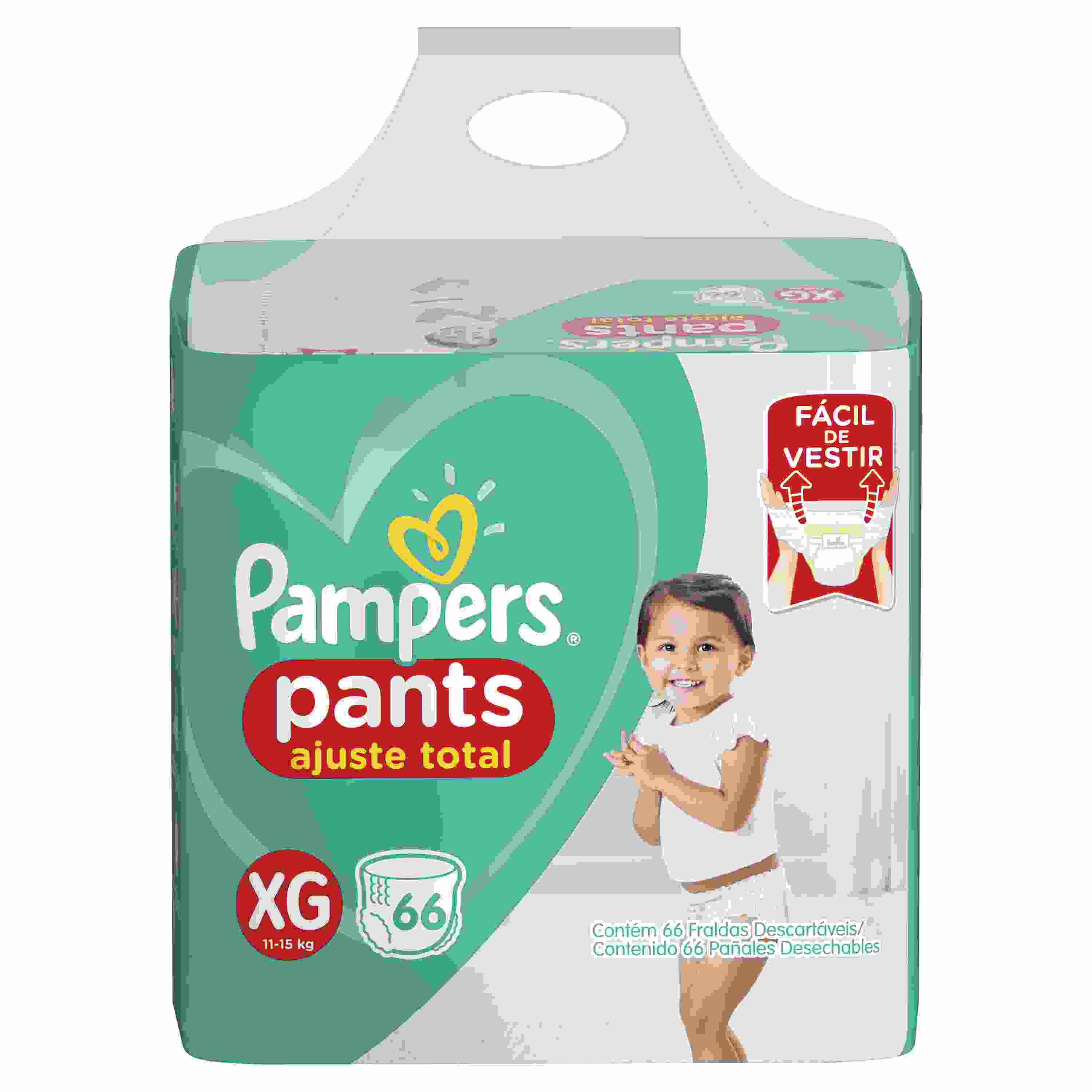 FRALDA PAMPERS PANTS CONFORT SEC XG 66 UNIDADES                                                     