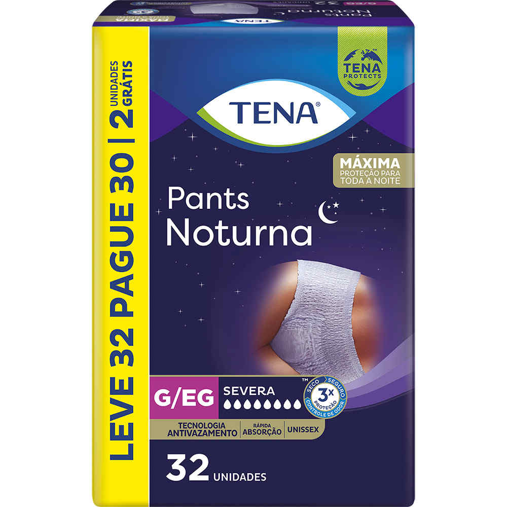 ROUPA INT.TENA PANTS NOTURNA G/EG LV32PG30                                                          
