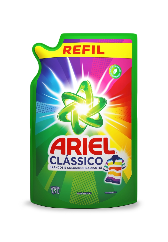 DETERGENTE LÍQUIDO ARIEL CLÁSSICO REFIL 1,5 LITRO                                                   