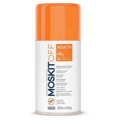 REPELENTE MOSKITOFF ADULTO AEROSOL 165ML                                                            