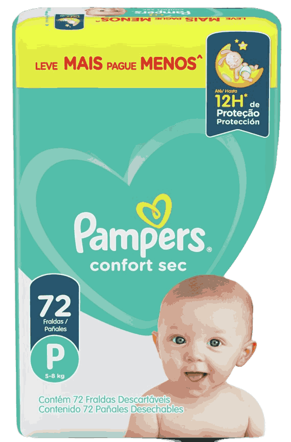 FRALDA PAMPERS CS P FORTEBAG C/72UN                                                                 