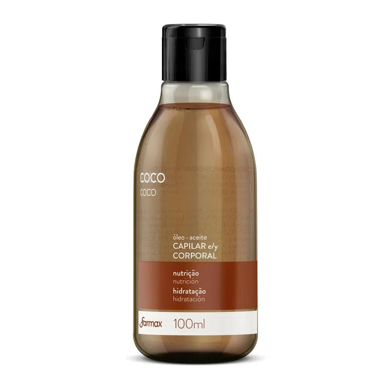 OLEO CAPILAR E CORPORAL FARMAX COCO 100ML                                                           