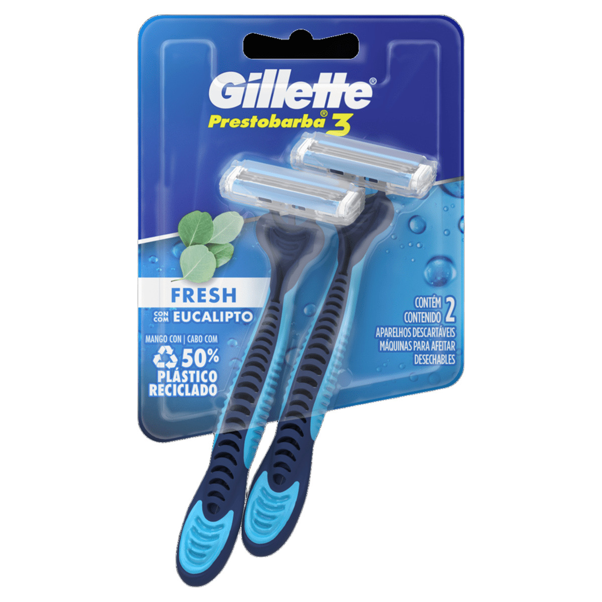 APARELHO PRESTOBARBA 3 FRESH GILLETTE COM 2 UNIDADES                                                